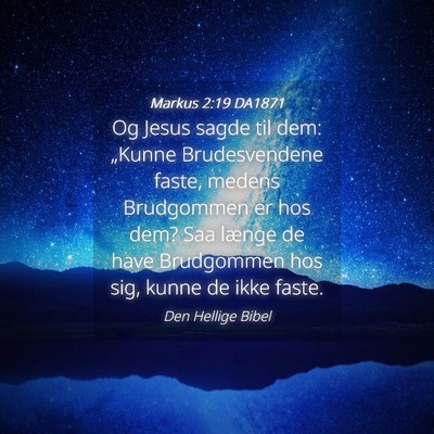 Picture 04 - Markus 2:19 DA1871 - Og Jesus sagde til dem: „Kunne Brudesvendene - Bible Verse Picture