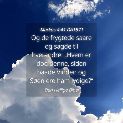 Picture 04 - Markus 4:41 DA1871 - Og de frygtede saare og sagde til hverandre: - Bible Verse Picture