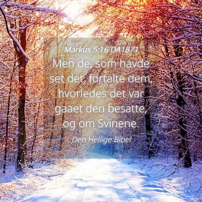 Picture 04 - Markus 5:16 DA1871 - Men de, som havde set det, fortalte dem, - Bible Verse Picture