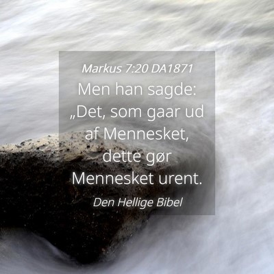 Picture 04 - Markus 7:20 DA1871 - Men han sagde: „Det, som gaar ud af Mennesket, - Bible Verse Picture