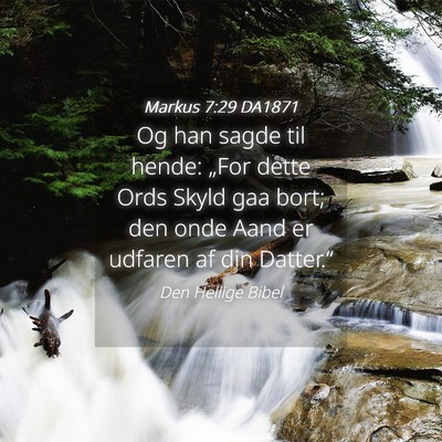 Picture 04 - Markus 7:29 DA1871 - Og han sagde til hende: „For dette Ords Skyld - Bible Verse Picture
