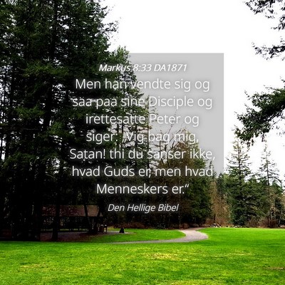 Picture 04 - Markus 8:33 DA1871 - Men han vendte sig og saa paa sine Disciple og - Bible Verse Picture
