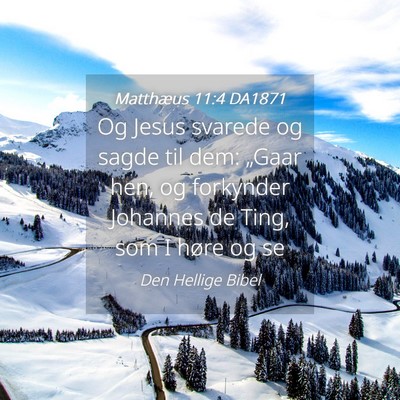 Picture 04 - Matthæus 11:4 DA1871 - Og Jesus svarede og sagde til dem: „Gaar hen, - Bible Verse Picture