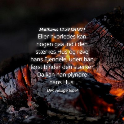 Picture 04 - Matthæus 12:29 DA1871 - Eller hvorledes kan nogen gaa ind i den stærkes - Bible Verse Picture