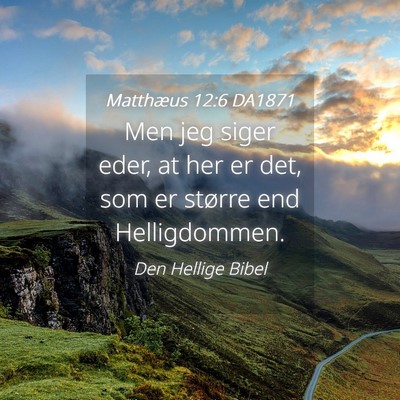 Picture 04 - Matthæus 12:6 DA1871 - Men jeg siger eder, at her er det, som er større - Bible Verse Picture