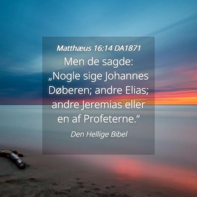 Picture 04 - Matthæus 16:14 DA1871 - Men de sagde: „Nogle sige Johannes Døberen; - Bible Verse Picture
