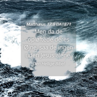 Picture 04 - Matthæus 17:8 DA1871 - Men da de opløftede deres Øjne, saa de ingen - Bible Verse Picture