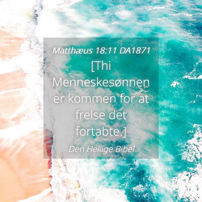 Picture 04 - Matthæus 18:11 DA1871 - [Thi Menneskesønnen er kommen for at frelse det - Bible Verse Picture