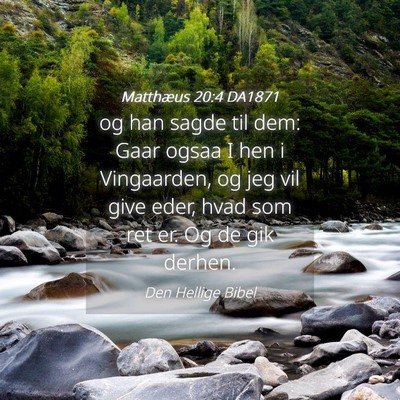 Picture 04 - Matthæus 20:4 DA1871 - og han sagde til dem: Gaar ogsaa I hen i - Bible Verse Picture