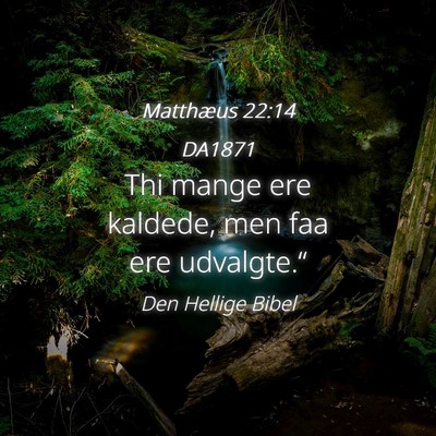 Picture 04 - Matthæus 22:14 DA1871 - Thi mange ere kaldede, men faa ere - Bible Verse Picture