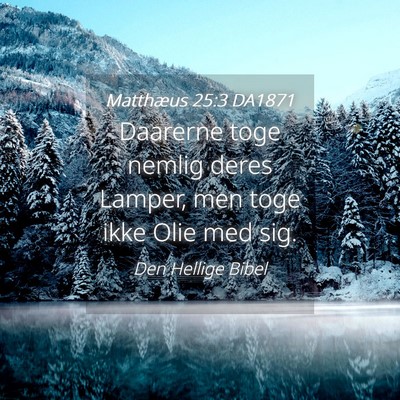 Picture 04 - Matthæus 25:3 DA1871 - Daarerne toge nemlig deres Lamper, men toge ikke - Bible Verse Picture