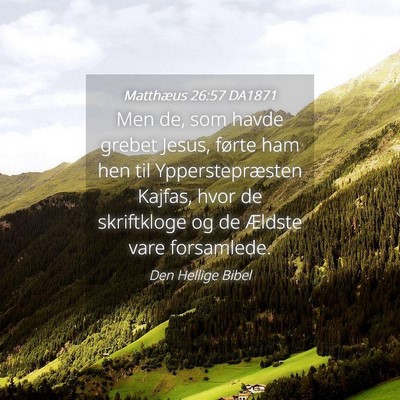 Picture 04 - Matthæus 26:57 DA1871 - Men de, som havde grebet Jesus, førte ham hen - Bible Verse Picture