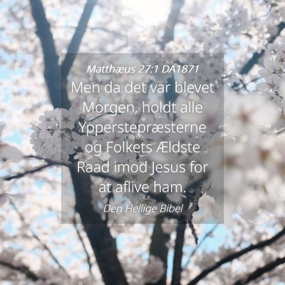 Picture 04 - Matthæus 27:1 DA1871 - Men da det var blevet Morgen, holdt alle - Bible Verse Picture