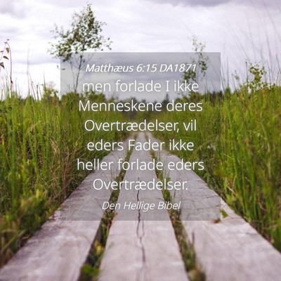 Picture 04 - Matthæus 6:15 DA1871 - men forlade I ikke Menneskene deres - Bible Verse Picture