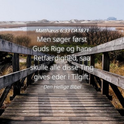 Picture 04 - Matthæus 6:33 DA1871 - Men søger først Guds Rige og hans - Bible Verse Picture