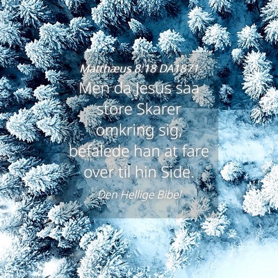 Picture 04 - Matthæus 8:18 DA1871 - Men da Jesus saa store Skarer omkring sig, - Bible Verse Picture