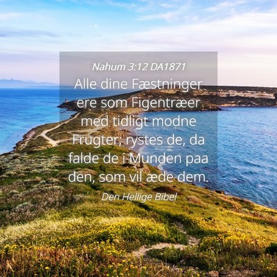 Picture 04 - Nahum 3:12 DA1871 - Alle dine Fæstninger ere som Figentræer med - Bible Verse Picture