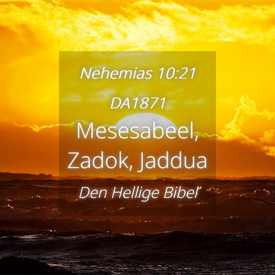 Picture 04 - Nehemias 10:21 DA1871 - Mesesabeel, Zadok, - Bible Verse Picture