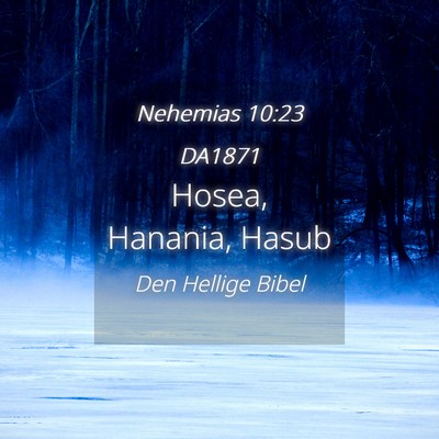 Picture 04 - Nehemias 10:23 DA1871 - Hosea, Hanania, - Bible Verse Picture