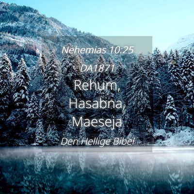 Picture 04 - Nehemias 10:25 DA1871 - Rehum, Hasabna, - Bible Verse Picture