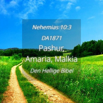 Picture 04 - Nehemias 10:3 DA1871 - Pashur, Amaria, - Bible Verse Picture