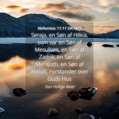 Picture 04 - Nehemias 11:11 DA1871 - Seraja, en Søn af Hilkia, som var en Søn af - Bible Verse Picture