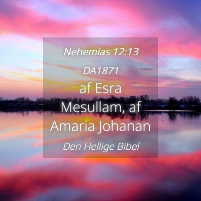 Picture 04 - Nehemias 12:13 DA1871 - af Esra Mesullam, af Amaria - Bible Verse Picture