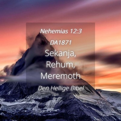 Picture 04 - Nehemias 12:3 DA1871 - Sekanja, Rehum, - Bible Verse Picture