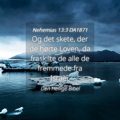 Picture 04 - Nehemias 13:3 DA1871 - Og det skete, der de hørte Loven, da fraskilte - Bible Verse Picture