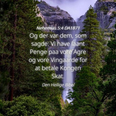 Picture 04 - Nehemias 5:4 DA1871 - Og der var dem, som sagde: Vi have laant Penge - Bible Verse Picture