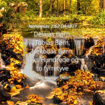 Picture 04 - Nehemias 7:62 DA1871 - Delajas Børn, Tobias Børn, Nekodas Børn, seks - Bible Verse Picture