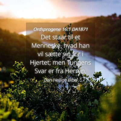 Picture 04 - Ordsprogene 16:1 DA1871 - Det staar til et Menneske, hvad han vil sætte - Bible Verse Picture