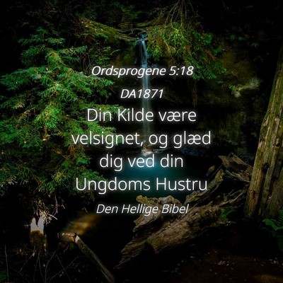 Picture 04 - Ordsprogene 5:18 DA1871 - Din Kilde være velsignet, og glæd dig ved din - Bible Verse Picture