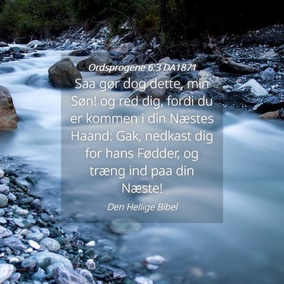 Picture 04 - Ordsprogene 6:3 DA1871 - Saa gør dog dette, min Søn! og red dig, fordi - Bible Verse Picture