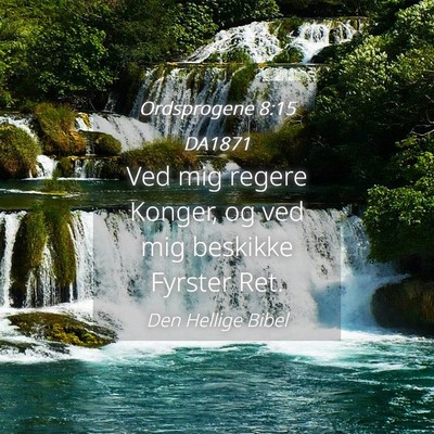 Picture 04 - Ordsprogene 8:15 DA1871 - Ved mig regere Konger, og ved mig beskikke - Bible Verse Picture