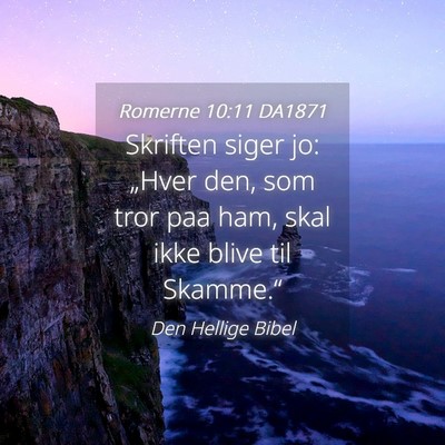 Picture 04 - Romerne 10:11 DA1871 - Skriften siger jo: „Hver den, som tror paa ham, - Bible Verse Picture