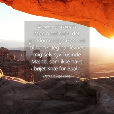 Picture 04 - Romerne 11:4 DA1871 - Men hvad siger det guddommelige Gensvar til ham? - Bible Verse Picture