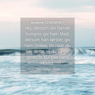Picture 04 - Romerne 12:20 DA1871 - Nej, dersom din Fjende hungrer, giv ham Mad; - Bible Verse Picture