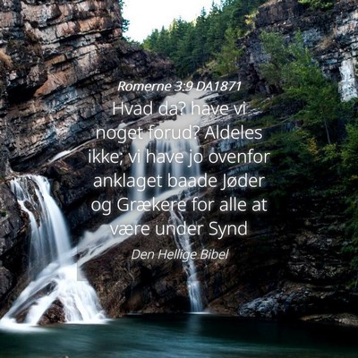 Picture 04 - Romerne 3:9 DA1871 - Hvad da? have vi noget forud? Aldeles ikke; vi - Bible Verse Picture
