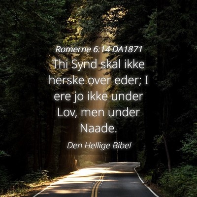 Picture 04 - Romerne 6:14 DA1871 - Thi Synd skal ikke herske over eder; I ere jo - Bible Verse Picture