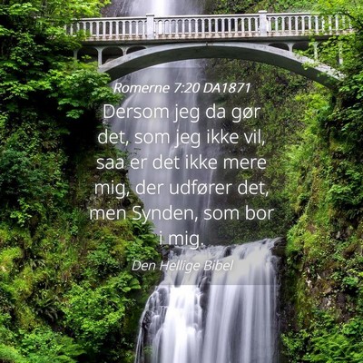 Picture 04 - Romerne 7:20 DA1871 - Dersom jeg da gør det, som jeg ikke vil, saa er - Bible Verse Picture