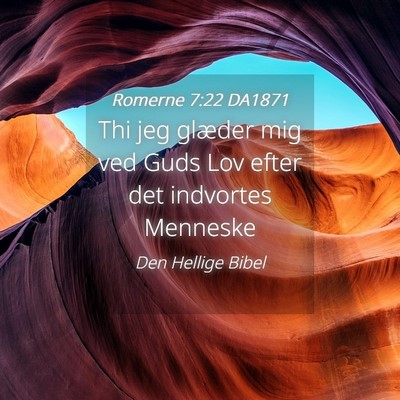 Picture 04 - Romerne 7:22 DA1871 - Thi jeg glæder mig ved Guds Lov efter det - Bible Verse Picture