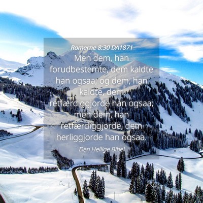 Picture 04 - Romerne 8:30 DA1871 - Men dem, han forudbestemte, dem kaldte han ogsaa; - Bible Verse Picture
