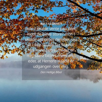 Picture 04 - Rut 1:13 DA1871 - mon I skulde vente paa dem, indtil de bleve - Bible Verse Picture