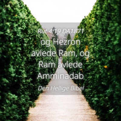 Picture 04 - Rut 4:19 DA1871 - og Hezron avlede Ram, og Ram avlede - Bible Verse Picture