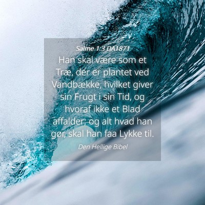 Picture 04 - Salme 1:3 DA1871 - Han skal være som et Træ, der er plantet ved - Bible Verse Picture