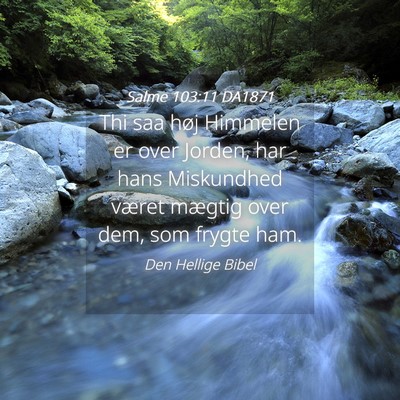 Picture 04 - Salme 103:11 DA1871 - Thi saa høj Himmelen er over Jorden, har hans - Bible Verse Picture