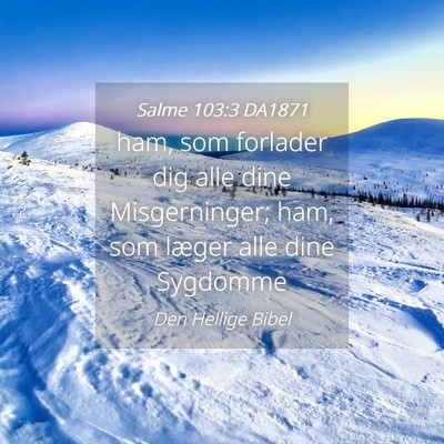 Picture 04 - Salme 103:3 DA1871 - ham, som forlader dig alle dine Misgerninger; - Bible Verse Picture