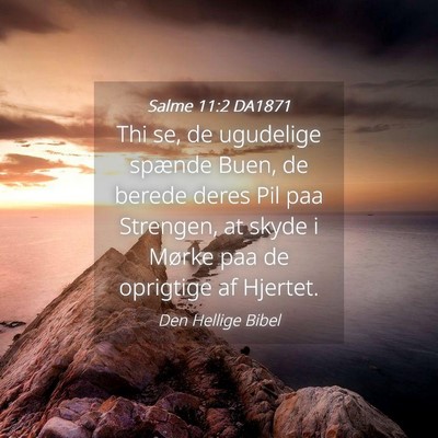 Picture 04 - Salme 11:2 DA1871 - Thi se, de ugudelige spænde Buen, de berede - Bible Verse Picture