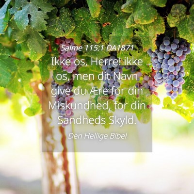 Picture 04 - Salme 115:1 DA1871 - Ikke os, Herre! ikke os, men dit Navn give du - Bible Verse Picture